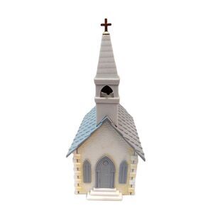 Plasticville CC-8 Country Church with Belfry Gold Bell & Cross O/S Scale Vintage